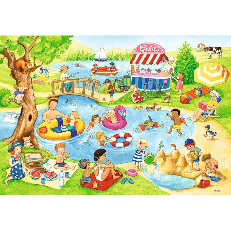 Puzzles 2x24 p - Leisure at the lake