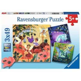 Puzzles 3x49 p - Unicorn, dragon and fairy