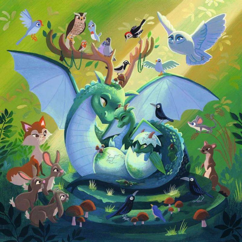 Puzzles 3x49 p - Unicorn, dragon and fairy