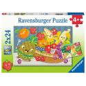 Puzzles 2x24 p - Small fruits and vegetables