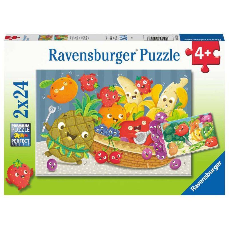 Puzzles 2x24 p - Small fruits and vegetables