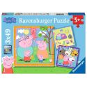 Puzzles 3x49 p - Peppa Pig's family and friends