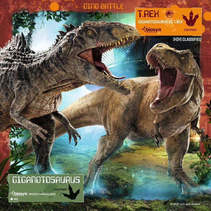 3x49 p puzzles - T-rex and other dinosaurs / Jurassic World 3