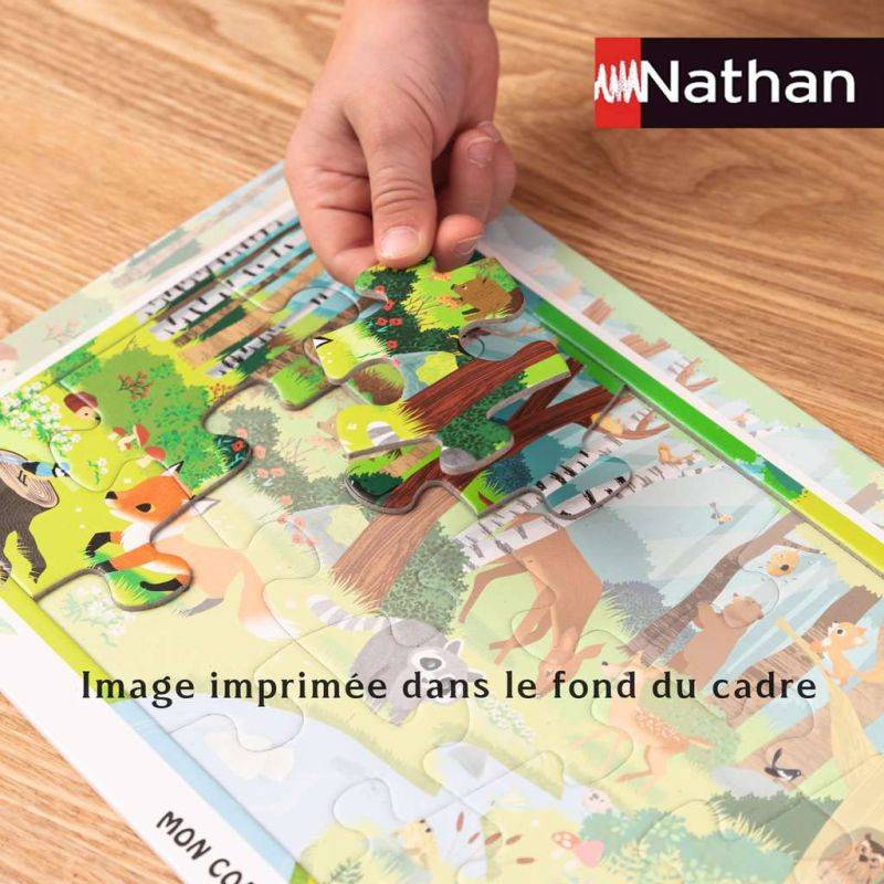 Nathan frame puzzle 15 p - Soft animals