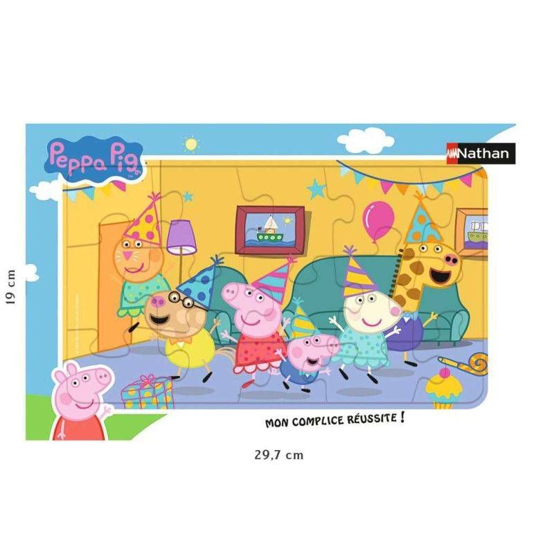 Nathan frame puzzle 15 p - Peppa Pig's birthday