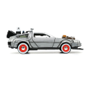 Back to the Future III DeLorean Time Machine Free Rolling 1/32 metal Hollywood Rides