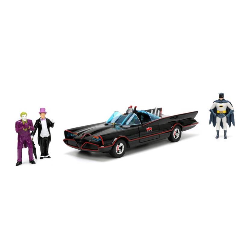 Batman 1/24 Pack of 5 Classic TV Series metal with Batman, Robin, Joker, Penguin & Batmobile