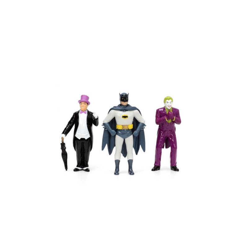 Batman 1/24 Pack of 5 Classic TV Series metal with Batman, Robin, Joker, Penguin & Batmobile