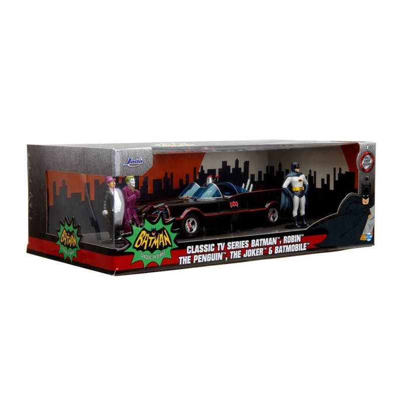 Batman 1/24 Pack of 5 Classic TV Series metal with Batman, Robin, Joker, Penguin & Batmobile