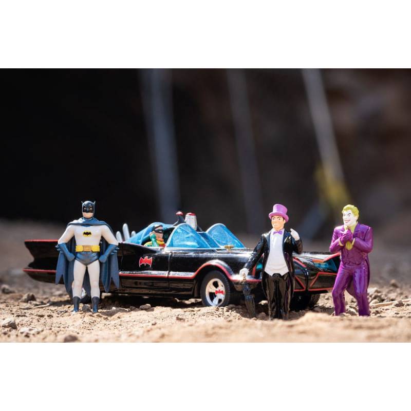 Batman 1/24 Pack of 5 Classic TV Series metal with Batman, Robin, Joker, Penguin & Batmobile