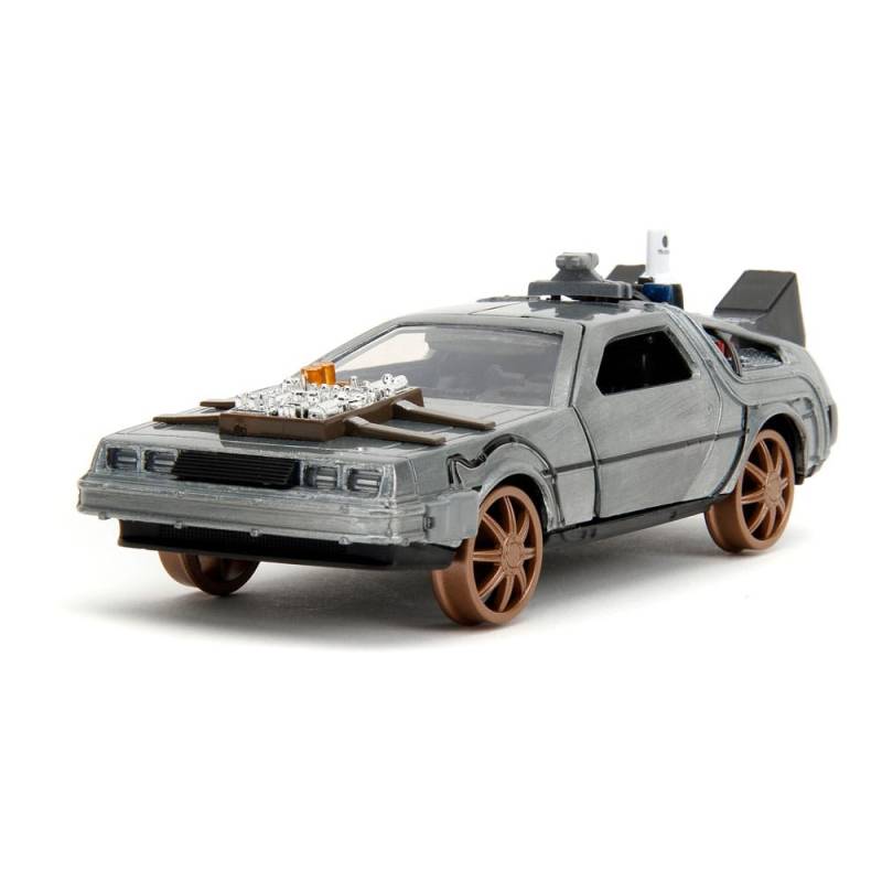 Back to the Future III DeLorean Time Machine Railroad Wheels 1/32 metal Hollywood Rides