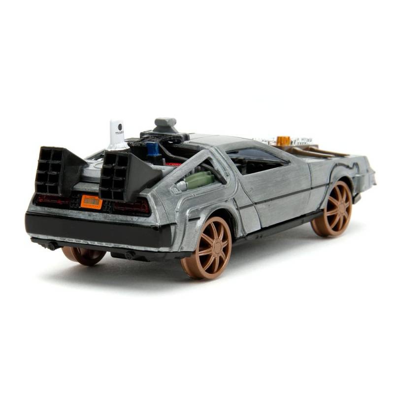 Back to the Future III DeLorean Time Machine Railroad Wheels 1/32 metal Hollywood Rides