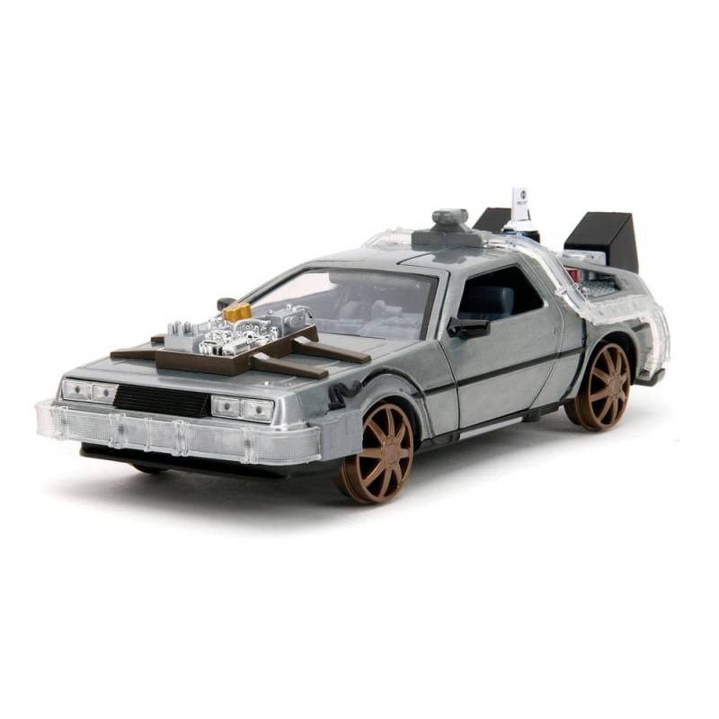 Back to the Future III DeLorean Time Machine Railroad Wheels 1/24 metal Hollywood Rides