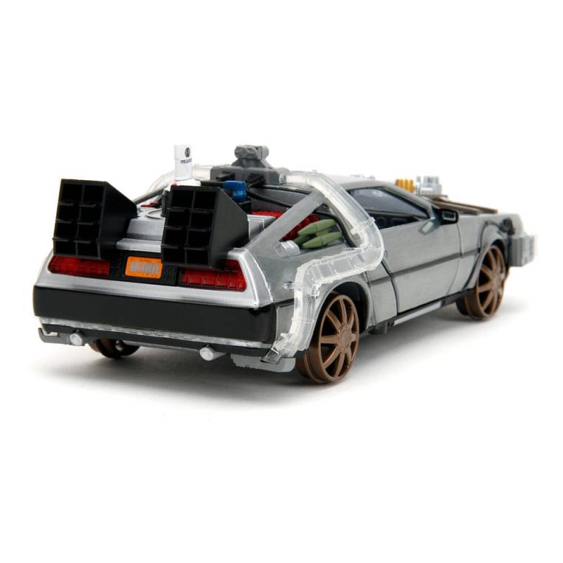 Back to the Future III DeLorean Time Machine Railroad Wheels 1/24 metal Hollywood Rides