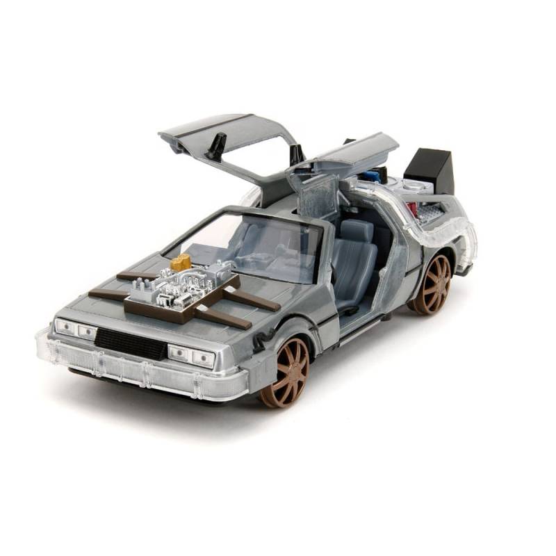 Back to the Future III DeLorean Time Machine Railroad Wheels 1/24 metal Hollywood Rides