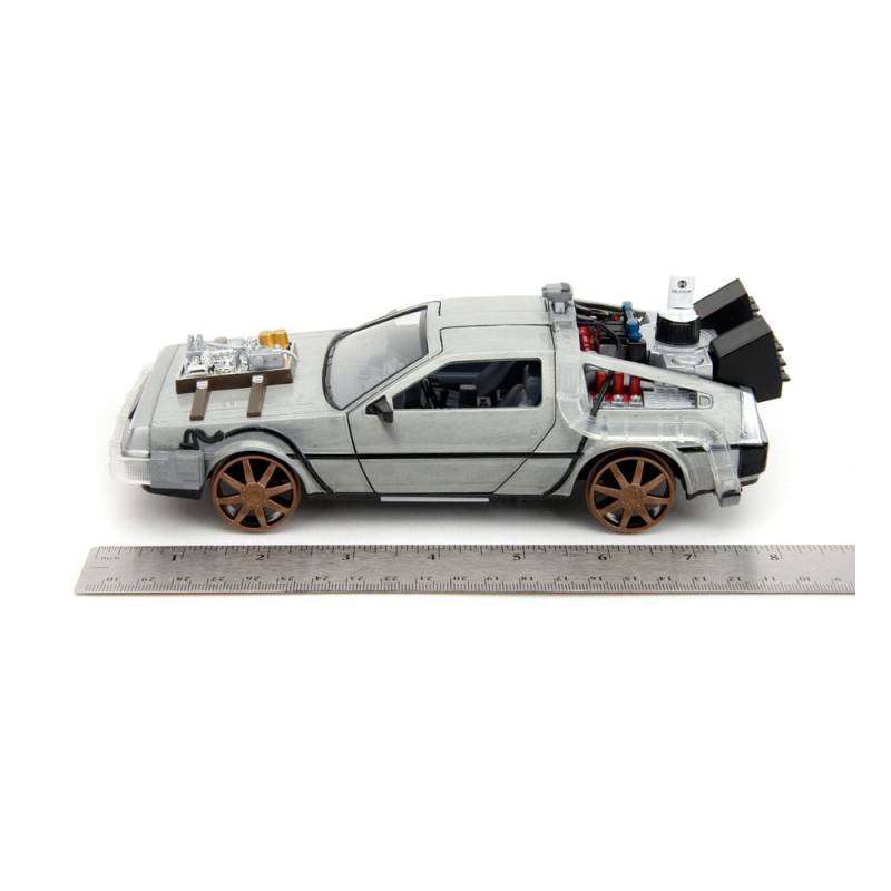 Back to the Future III DeLorean Time Machine Railroad Wheels 1/24 metal Hollywood Rides