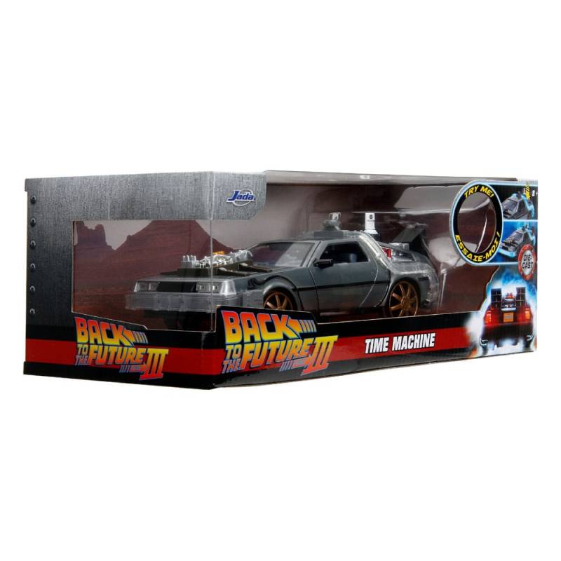 Back to the Future III DeLorean Time Machine Railroad Wheels 1/24 metal Hollywood Rides