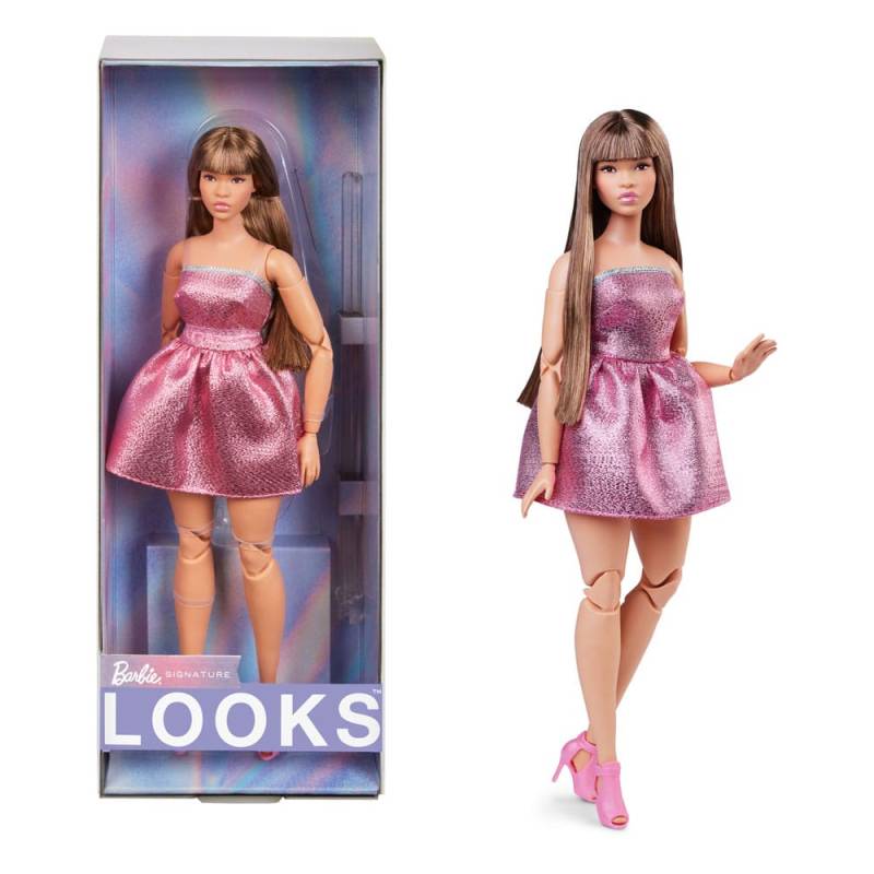 Barbie Signature doll Barbie Looks Model 24 Curvy, Pink Mini Dress