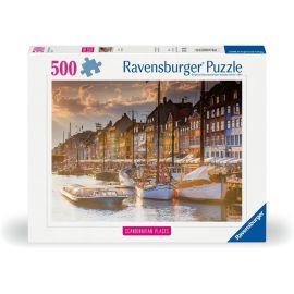 Puzzle 500 p - Tramonto a Copenaghen (Puzzle in evidenza, scandinavo)