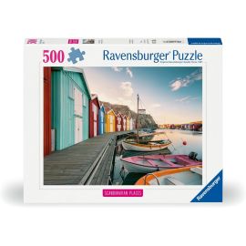 Puzzle 500 p - Case galleggianti a Smögen, Svezia (Puzzle in evidenza, scandinavo)