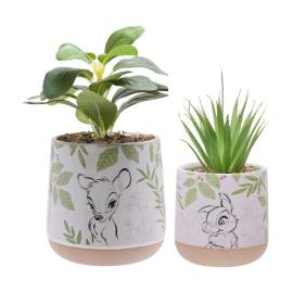 DISNEY - Forest - Bambi - Set of 2 Pots + Fake Plants