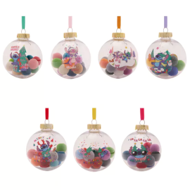 STITCH - Set of 7 Pompom Christmas Baubles