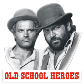 Bud Spencer & Terence Hill 3D metal panel Old School Heroes 45 x 45 cm