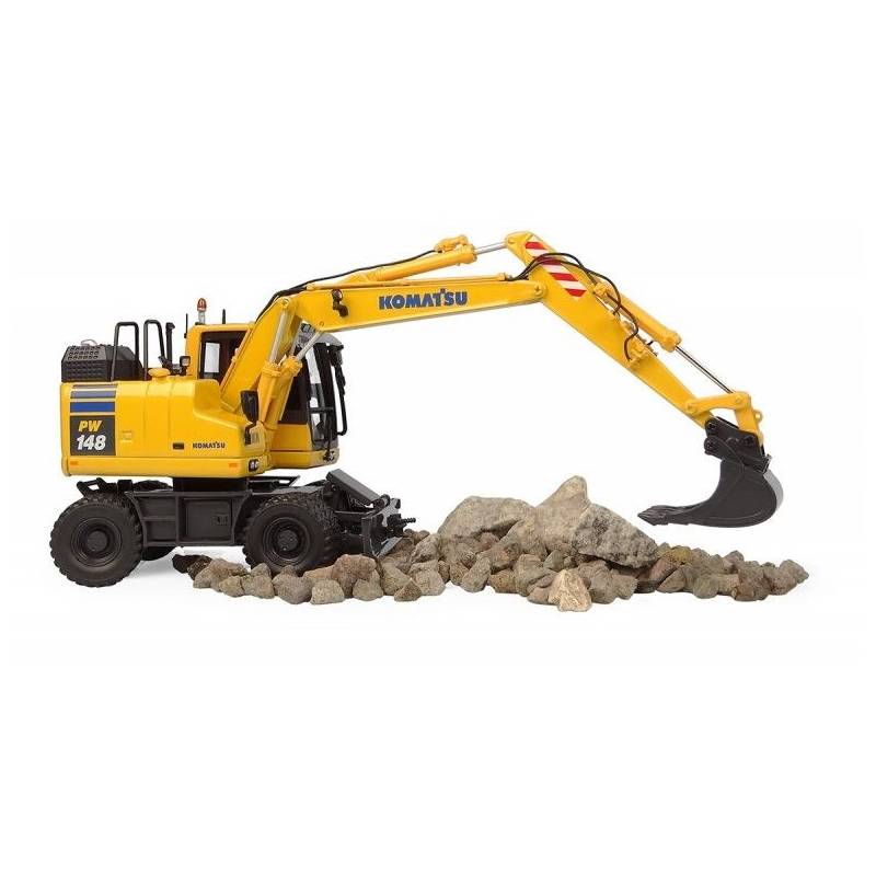 Escavatore gommato KOMATSU PW148-11 con benna e benna mordente