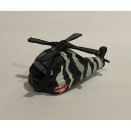  Elicottero a frizione zebrato nero