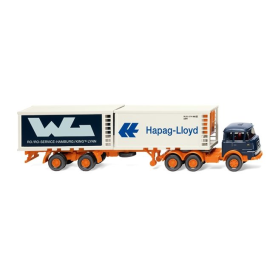 Miniatura KRUPP 6x2 con vassoio e contenitore frigorifero HAPAG LLOYD/WL