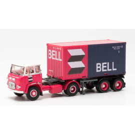 Miniatura SCANIA LB 76 4x2 con porta container e contenitore BELL