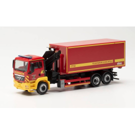 Miniatura MAN TGS M 6X4 con gru e cassa mobile VIGILI DEL FUOCO