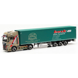 Miniatura MAN TGX GX 4x2 con rimorchio frigorifero BUCK a 3 assi