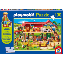  Puzzle da 100 pezzi PLAYMOBIL nella fattoria con figurine