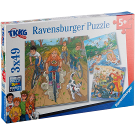  3 puzzle da 49 pezzi - In un'avventura con TKKG