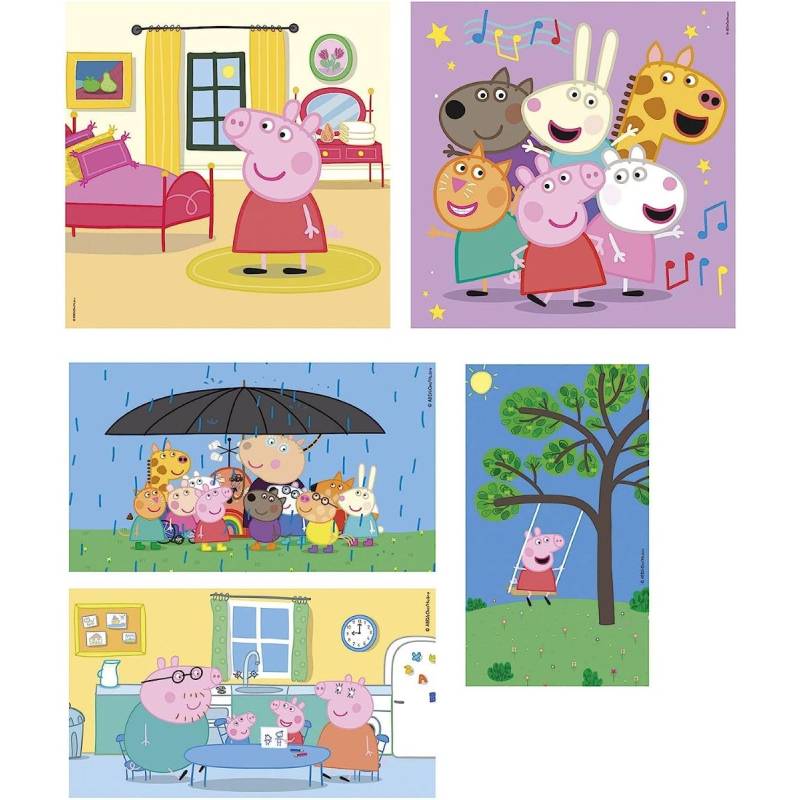 Clementoni Puzzle 10 in 1 3x18 pezzi - 4x30 pezzi - 2x48 pezzi e 1x60 pezzi Peppa Pig