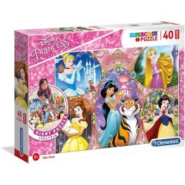  Puzzle da 40 pezzi da realizzare sul pavimento DISNEY Princess - 100x70 cm