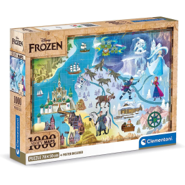  Puzzle da 1000 pezzi Disney Maps Frozen con poster