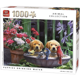  Puzzle da 1000 pezzi con cuccioli e uccellini