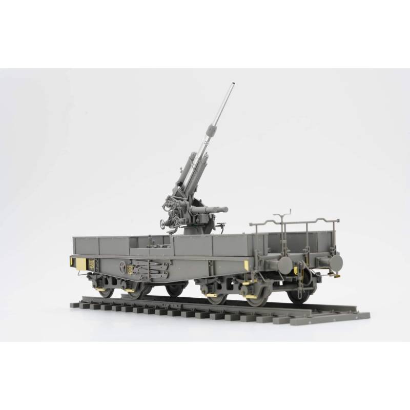 Modellini di veicoli militari BORDER MODEL: 1/35; German 88mm Gun FlaK 36 with SSys Wagon with PE and metal barrel