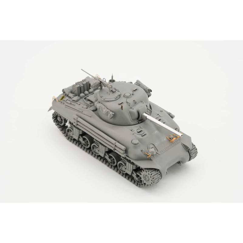 Modellini di veicoli militari BORDER MODEL: 1/35; Sherman M4A1 Mid production with PE, metal barrel, 3D light guards and stowage