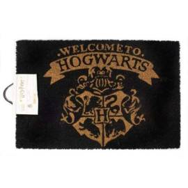 Harry Potter Welcome To Hogwarts Black Doormat