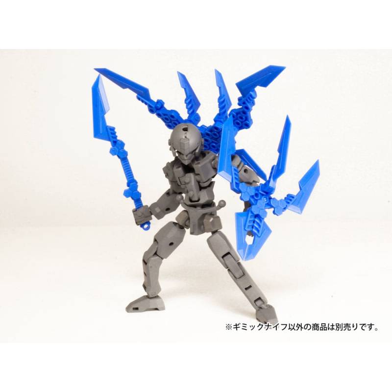 Original Character Plastic Model Kit Pop Series08: Gimic knife2 Blue 4 cm