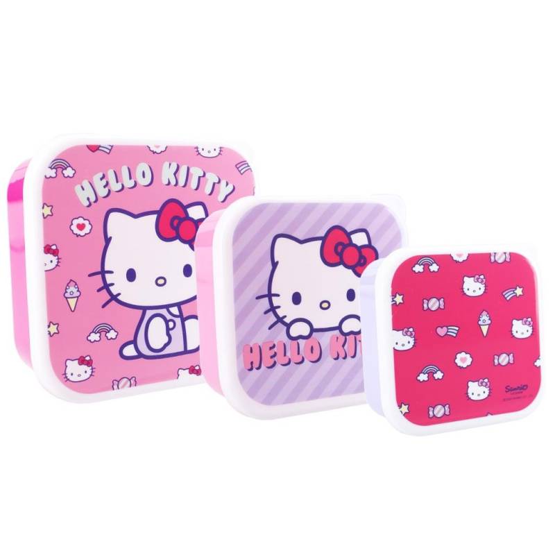  HELLO KITTY - Fresh Bites - Snack Boxes - 3 pcs