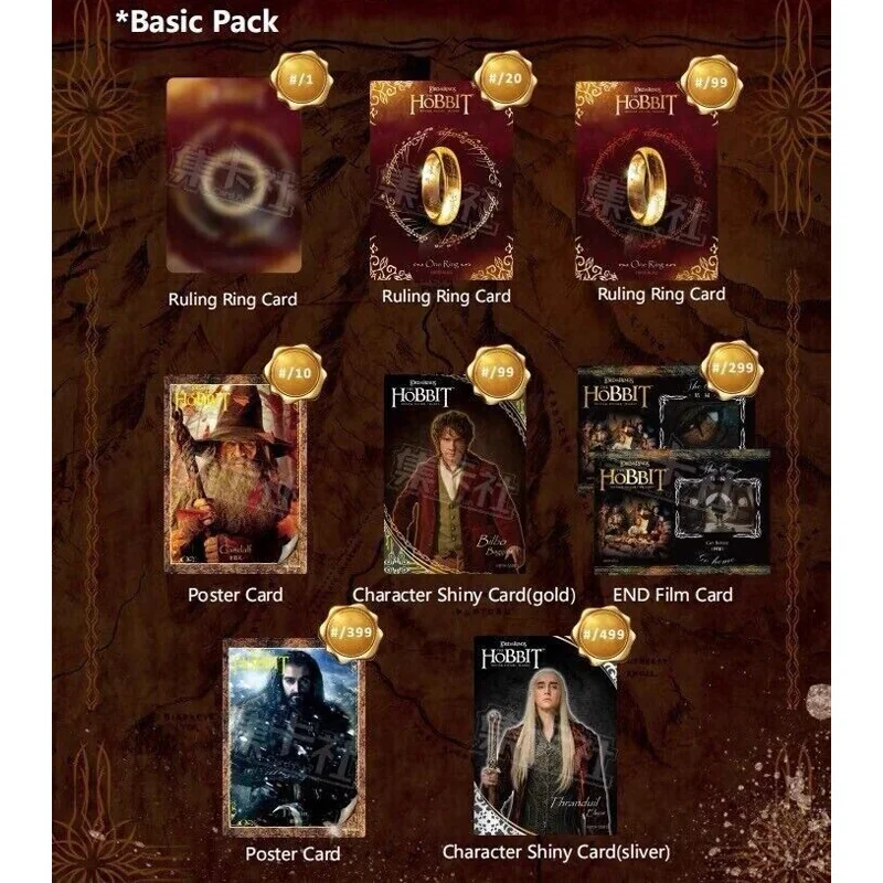 CARD FUN The Hobbit Trilogy Cardfun Tc Box of 8 Boosters of 2 Cards + 2 Specials