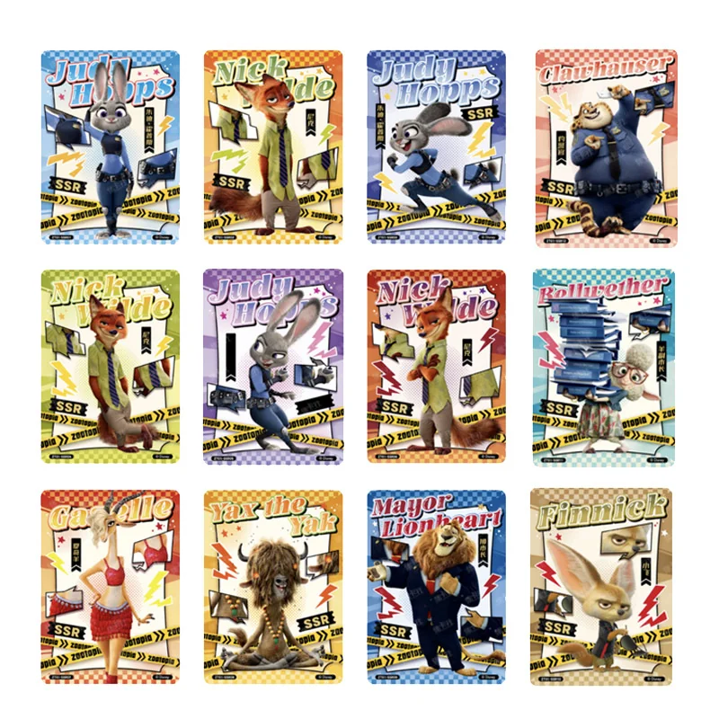 Carte da collezionare Disney Cardfun Zootopia Fun Edition Box of 10 Boosters 4 Cards