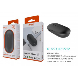  Wireless Mouse 1000/1200/1600DPI - 2.4Ghz - TG7223-Black