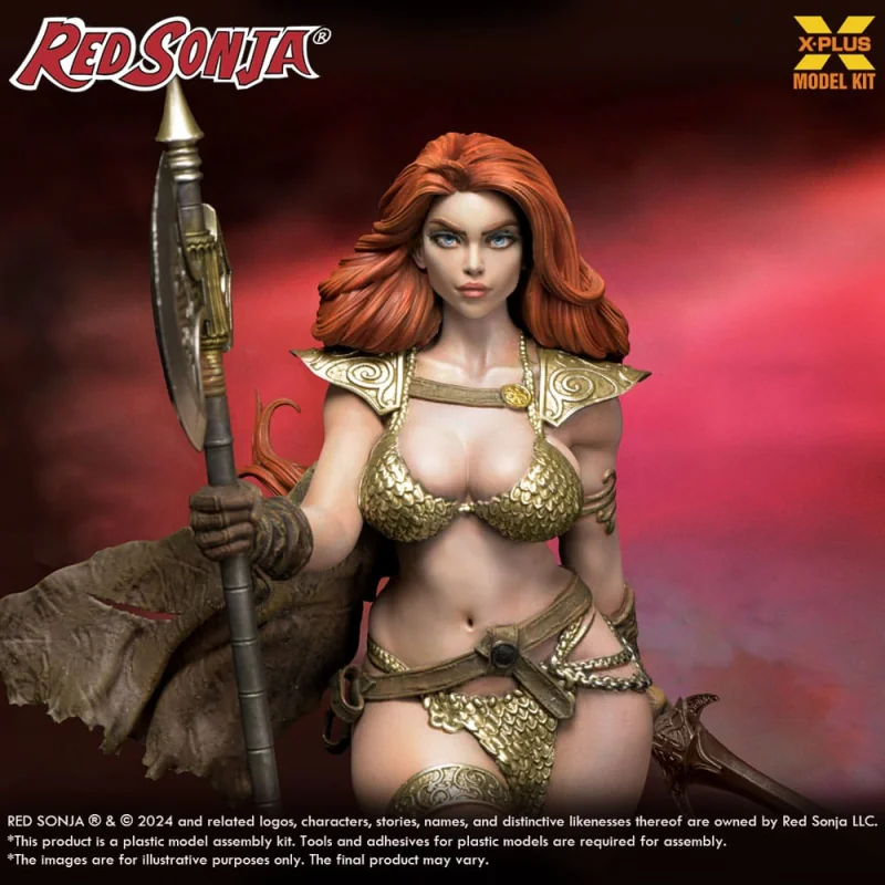 Red Sonja figurine Plastic Model Kit 1/8 Red Sonja 27 cm