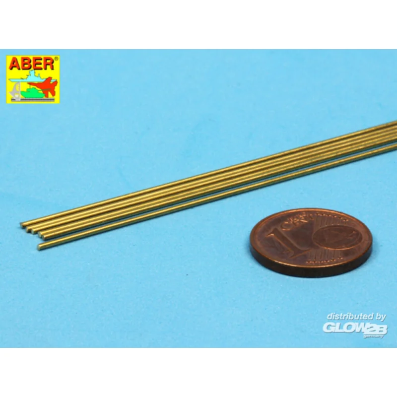 Aber Models Brass round rods 0.8mm length 250mm x6pcs