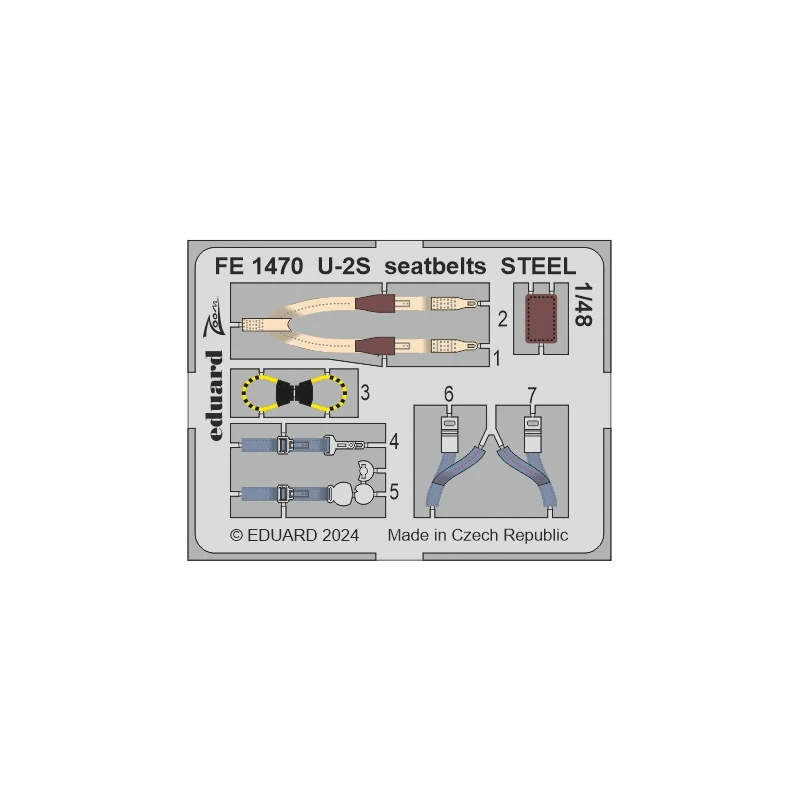 Accessorio Lockheed U-2S seatbelts STEEL 1/48 (designed to be used with Hobby Boss kits) SEPTEMBER RELEASE EXPECTED TO BE IN ST